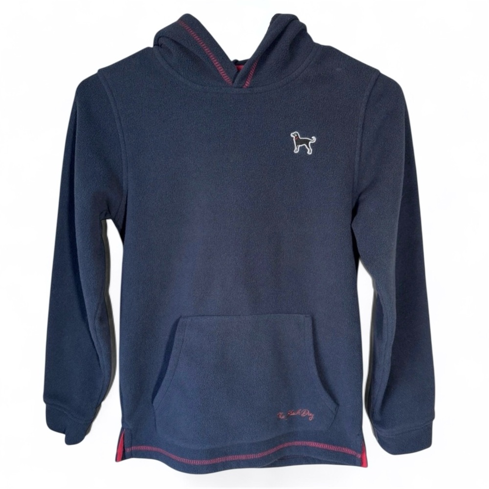 The Black Dog Hoodie Pullover Boys Girls Size Small S Navy Embroidered